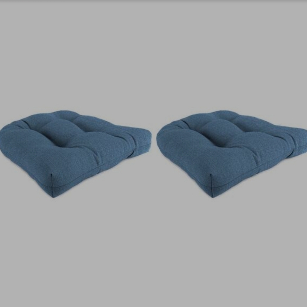 Jordan Manufacturing Outdoor Square Wicker Seat Cushions 18x18x4 2pk